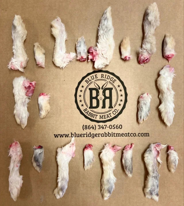 Raw Rabbit Feet – 25 lb Bulk Case (PRE-ORDER)