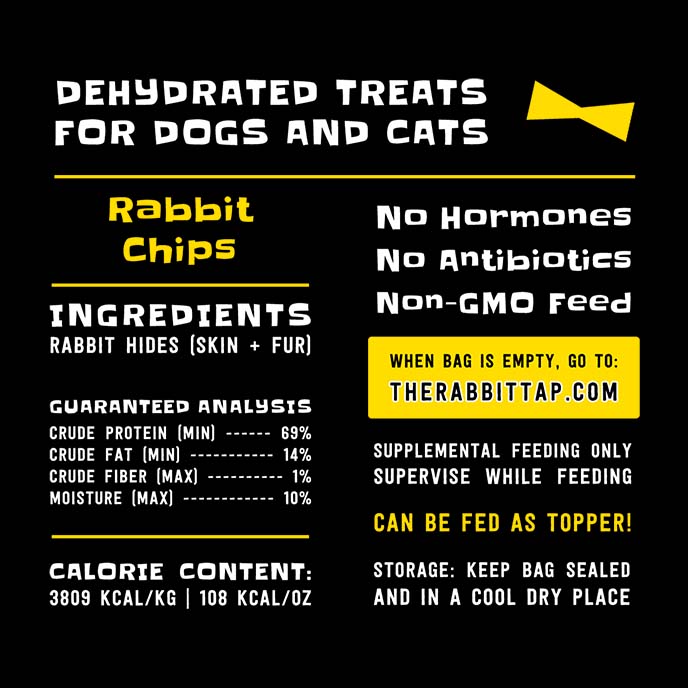 Rabbit Chips – Skin & Coat Chews for Dogs & Cats